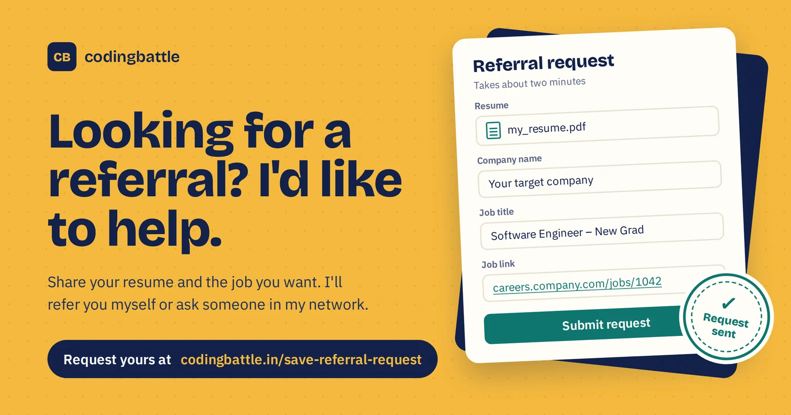 𝗟𝗼𝗼𝗸𝗶𝗻𝗴 𝗳𝗼𝗿 𝗮 𝗿𝗲𝗳𝗲𝗿𝗿𝗮𝗹? 𝗜'𝗱 𝗹𝗶𝗸𝗲 𝘁𝗼 𝗵𝗲𝗹𝗽.